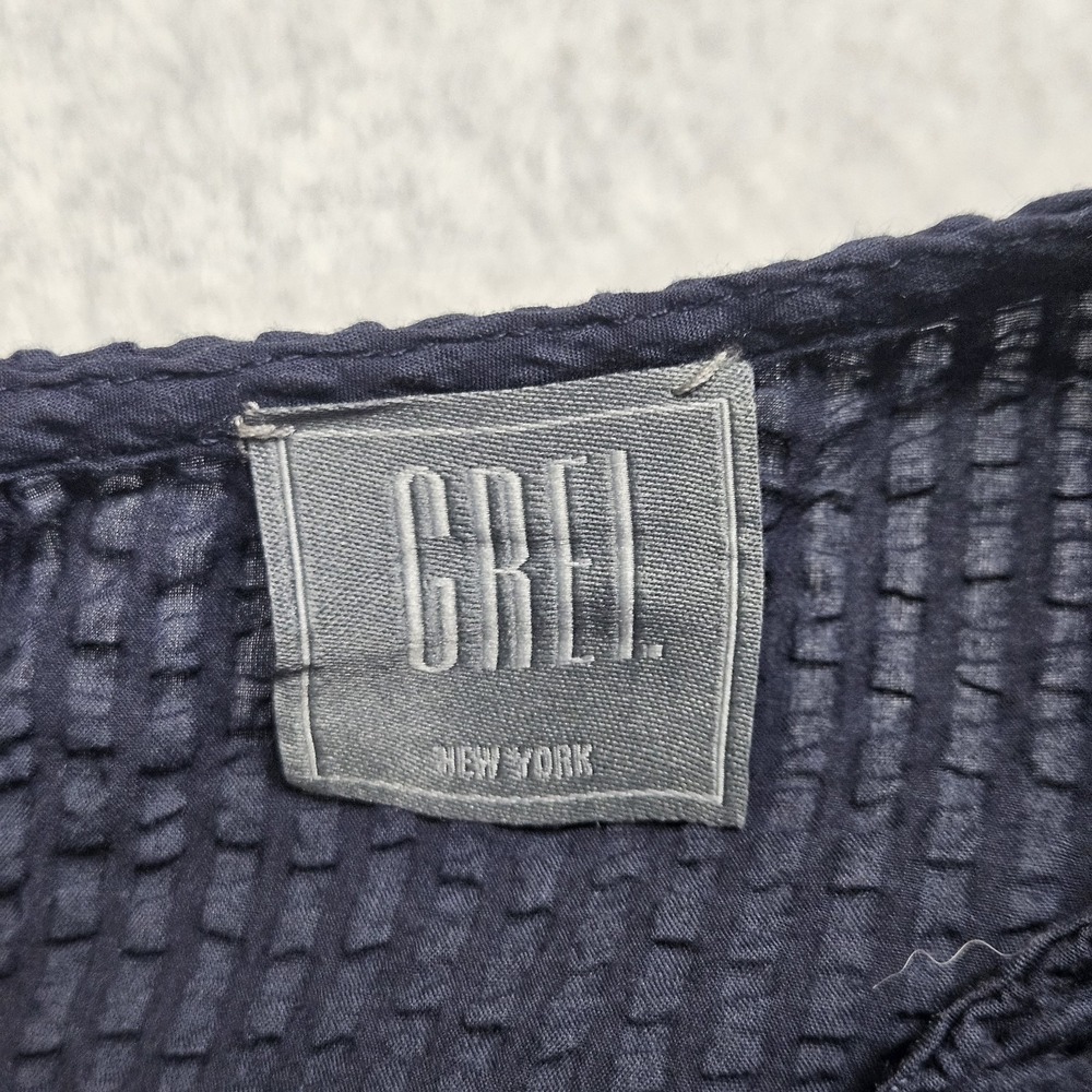 Grei New York Women's Virago Seersucker  Sz O/1‎  In Midnight Blue Quiet Luxury - Picture 12 of 15